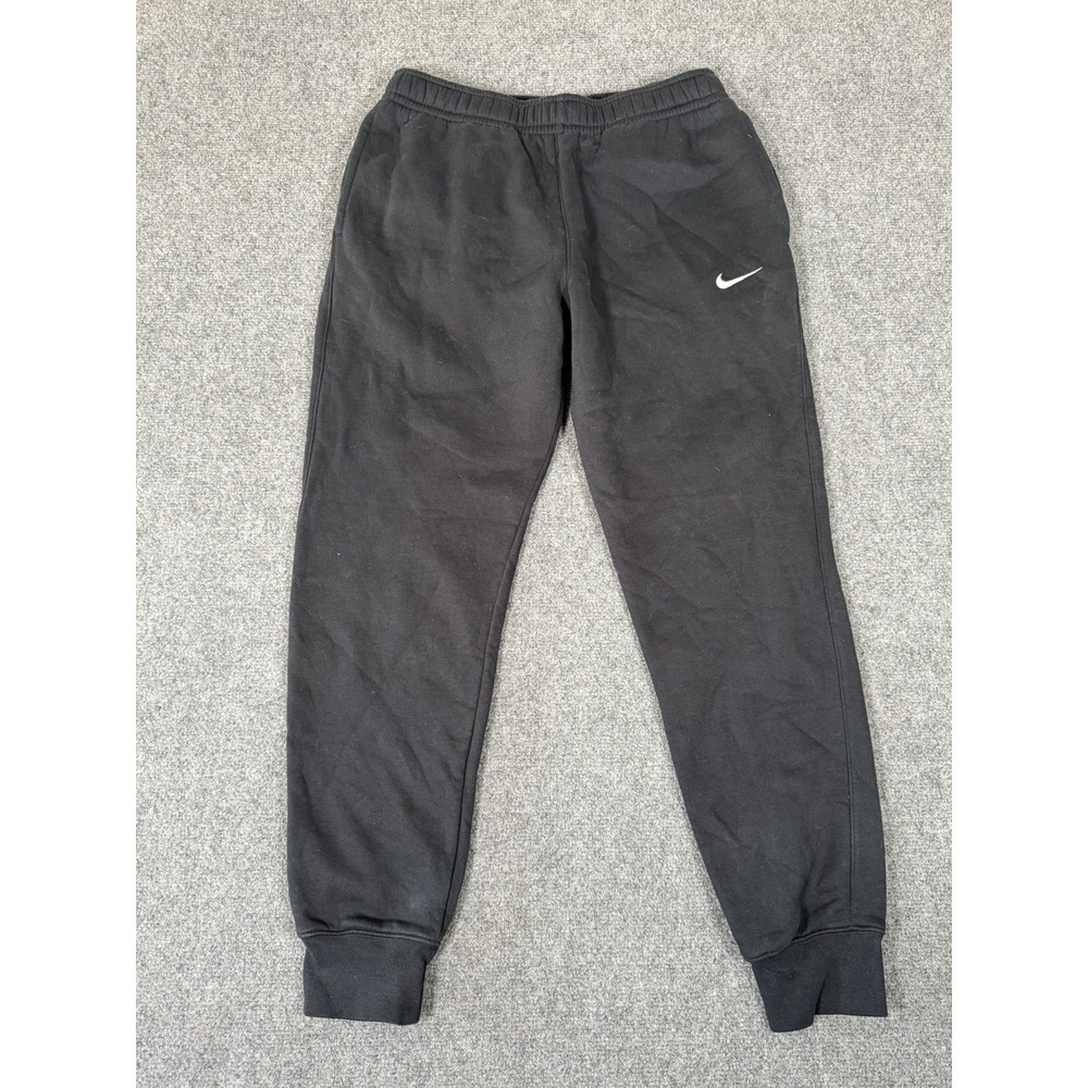 Nike Sportswear Club Fleece Pants Mens Small Black Cotton Jogger Sweatpants 28"